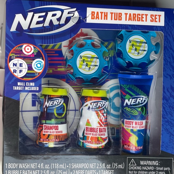 Nerf Berry Blast 6-Piece Bath Tub Target Set - Picture 3 of 3